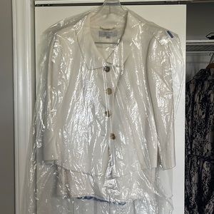 White Womens Suite with Jacket and Skirt